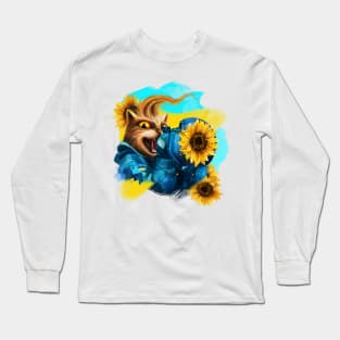 Cat Ukrainian Soldier Long Sleeve T-Shirt